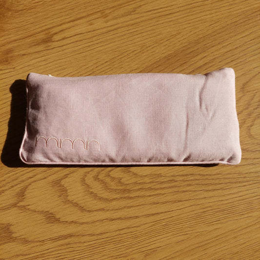 Augenkissen rosa mit Leinsamen und Lavendel