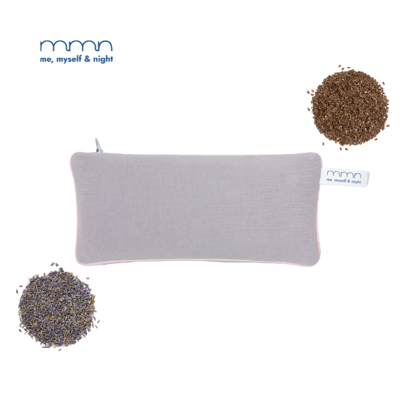 Meditationsset (Yoga-Rolle & Augenkissen) - Grau