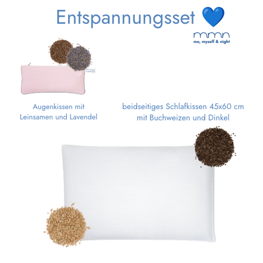 Entspannungsset - Schlafkissen & Augenkissen Rosa